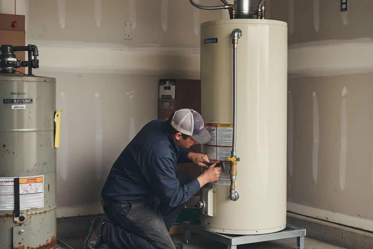 Water heater and shutoff valve replacement in Quakake